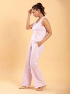 BohoJazz Lilac Linen Smart Co-ords - Distacart