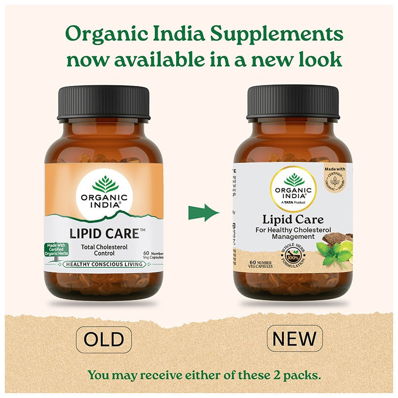 Organic India Lipid care - 60 Capsules Bottle - Distacart