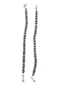 Mominos Fashion Kamal Johar Oxidised Silver Butterfly Anklets