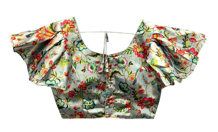 Vamika Grey Mate Digital Print Blouse