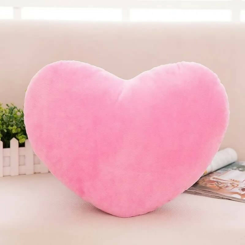 AVS Love Heart Shape Cushion Pillow For Valentine's Day (Light Pink)