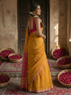 Shree Shyam Fashion Gold Cotton Saree - Distacart