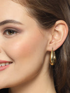 NVR Women Gold Circular Hoop Earrings - Distacart