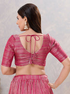 Joban Fashion Women Silk South-Pink Stitched Blouse