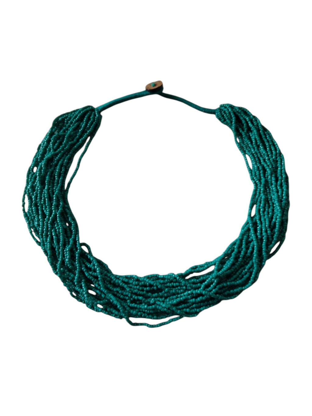Inhanns Handmade Beaded Multilayer Necklace, 20 Layers - Sea Green