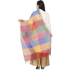 A R SILK Chanderi Multi Box Multi Box Multi Color Color Dupatta or Chunni