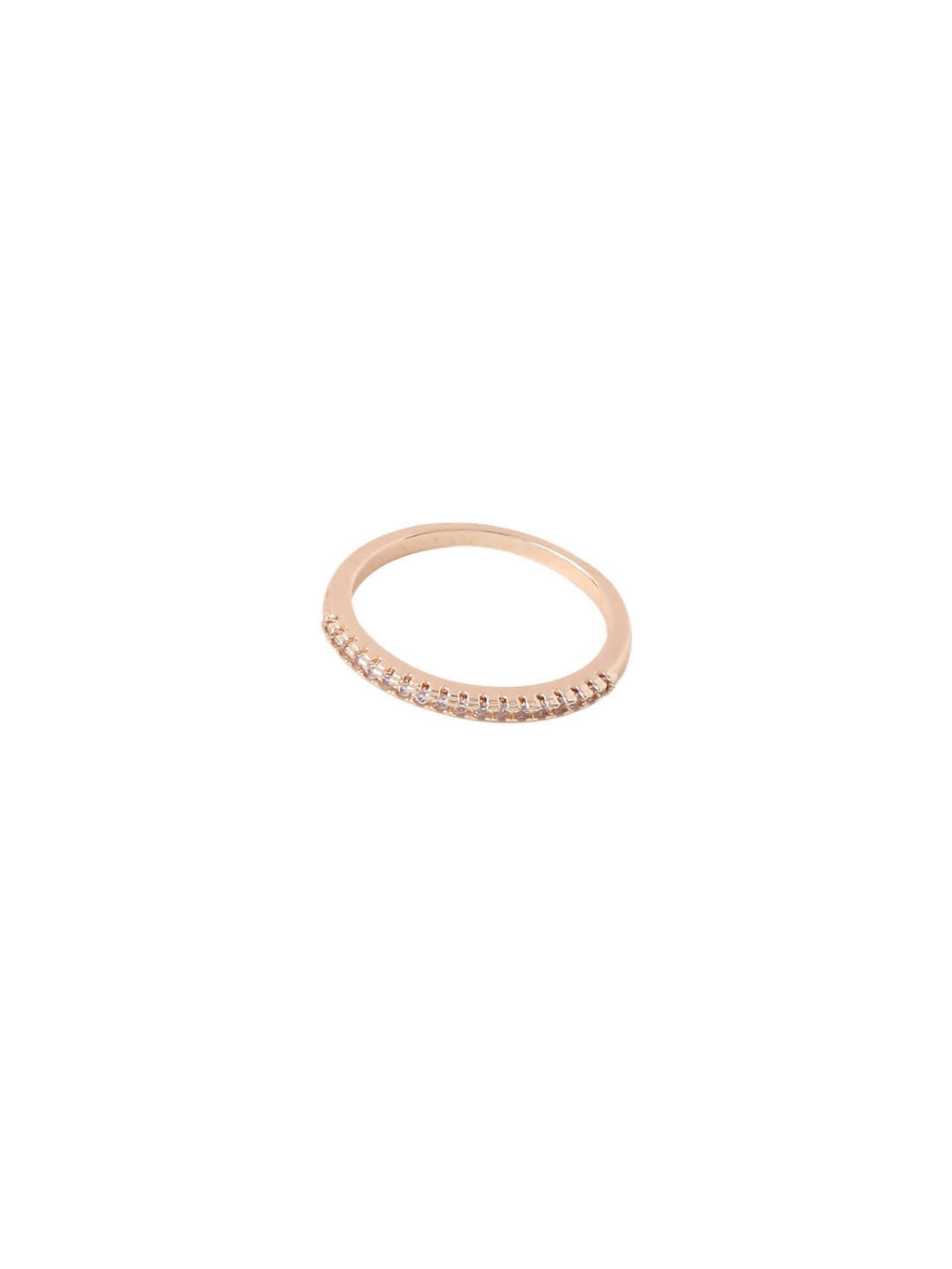 NVR Women's Gold-Polished Stylish Ring With Ad Stones