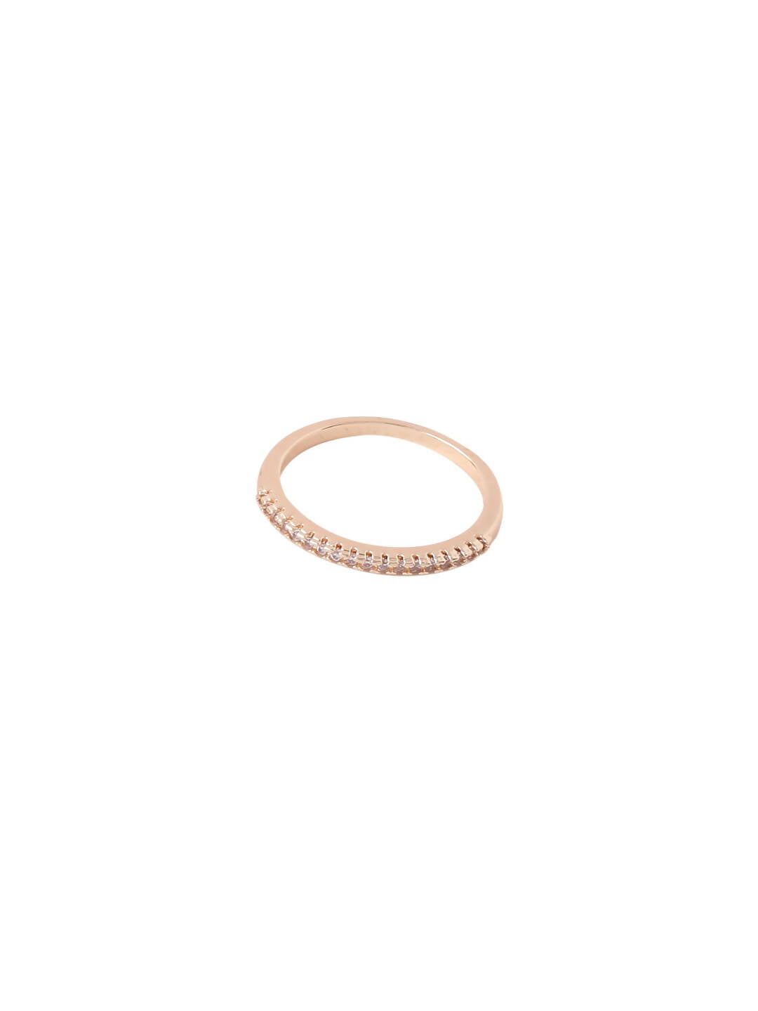 NVR Women's Gold-Polished Stylish Ring With Ad Stones