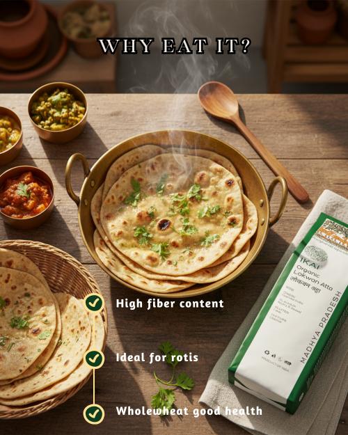 IKAI Organic Lokwan Atta - Distacart