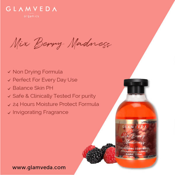 Glamveda Mix Berry Madness Refreshing Body Wash & Lotion Combo Pack