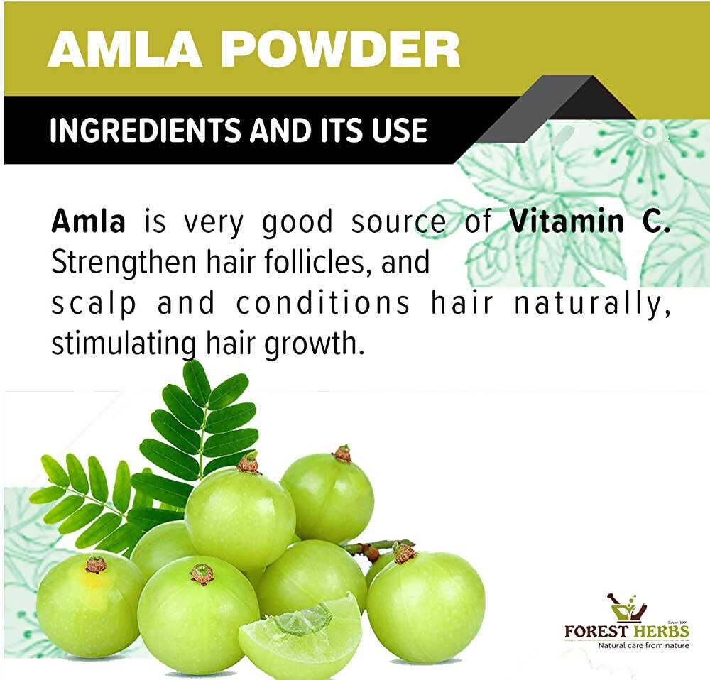 Forest Herbs 100% Natural Organic Amla, Reetha, Shikakai Powder Combo
