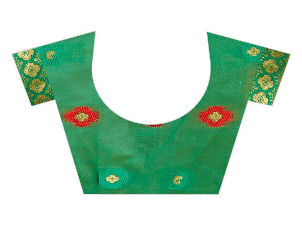 Vamika Banarasi Cotton Silk Yellow Weaving Saree