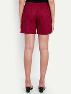 Alvano Printed Green, Maroon Boxer Shorts, Night Shorts, Regular Shorts, Bermuda Shorts