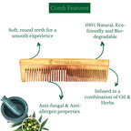 The Pure Story Oil Infused Neem Wood Dual Comb - Distacart