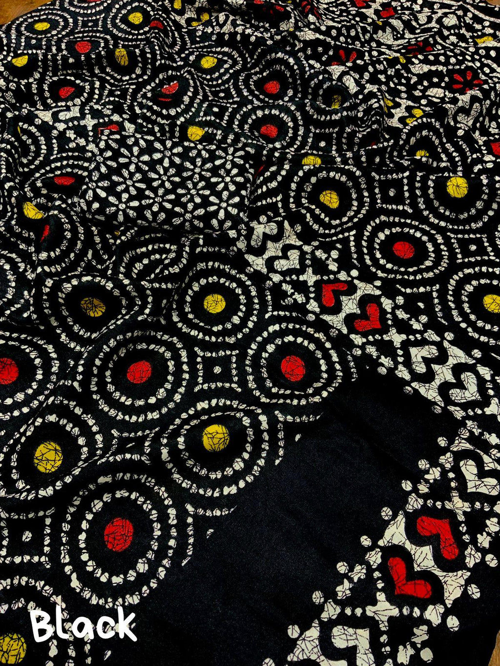 Black Silk Blend Ethnic Motifs Saree with Unstitched Blouse - A2M