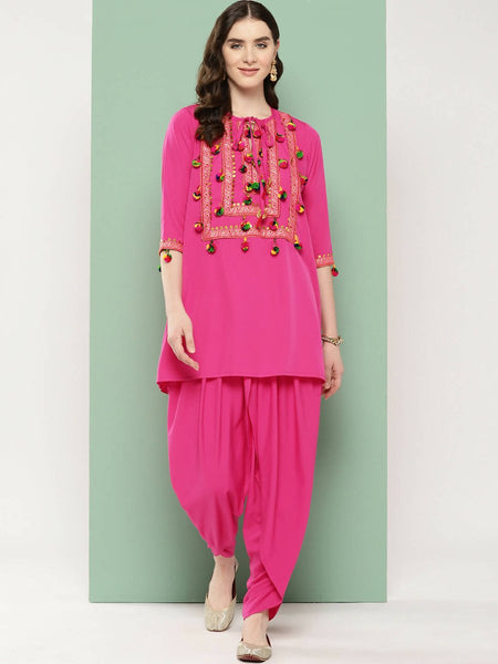 Ahalyaa Women's Traditional Wear Co-ods - Pink
