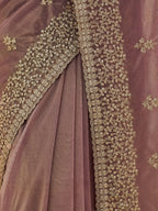 kasee Floral Zardozi Supernet Saree - Distacart