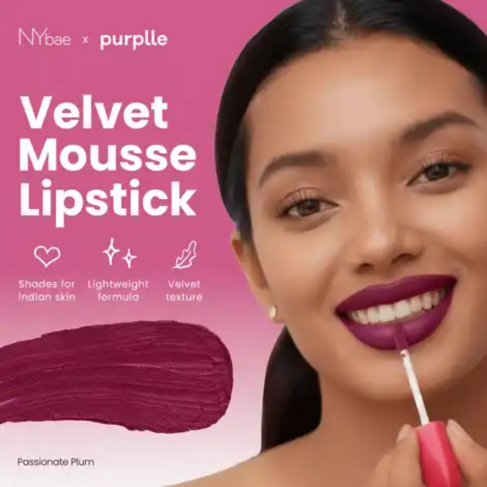 NY Bae Velvet Mousse Liquid Lipstick - Passionate Plum 03