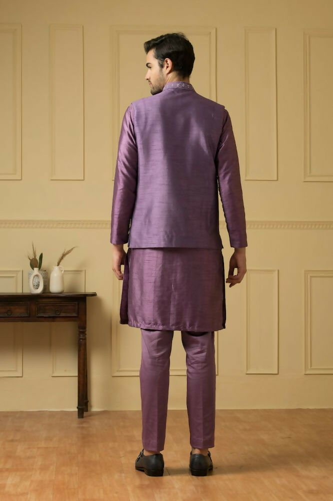 Purplebee Nehru Jacket Set by Hilo Design