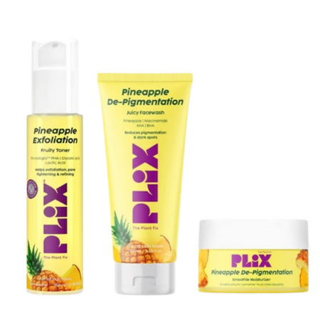 PLIX The Plant Fix Pineapple Depigmentation Regime With Toner, Cleanser & Moisturizer