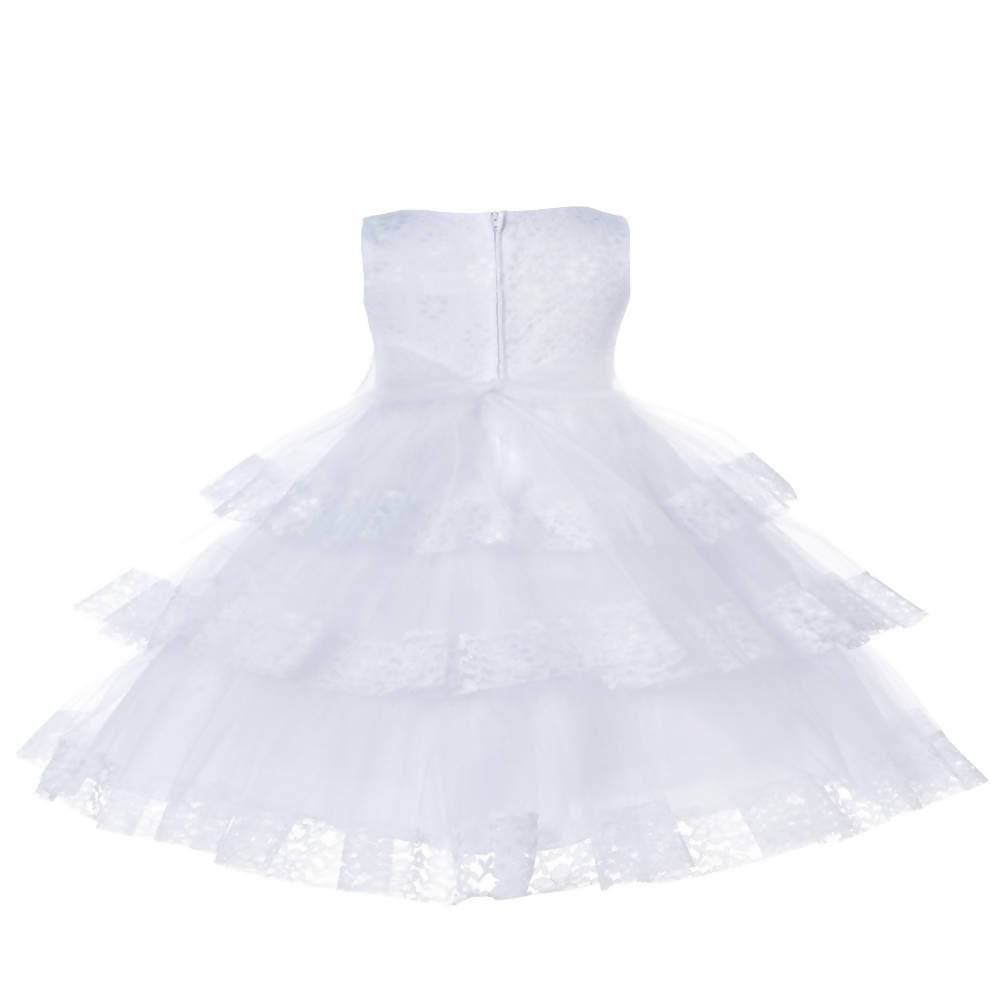 Asmaani Baby Girl's white Colour Satin A-Line Maxi Full Length Dress (AS-DRESS-22115)