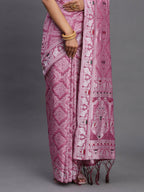 Shree Shyam Fashion Linen Cotton Purple Saree - Distacart