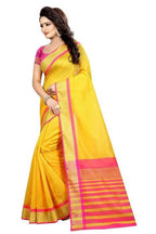 Vamika Yellow Cotton Silk Weaving Saree (MASTANI WAEVING SAREE) - Distacart