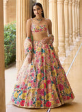 Jyoti Fashion Multicolor Thread & 5mm Sequence Embroidery Georgette Lehenga Choli with Dupatta