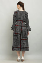 PAVONINE Black Color White Printed Kurta For Women - Distacart