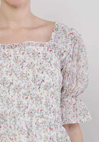 PAVONINE White Color Georgette Fabric Body Kansai Midi For Girls - Distacart