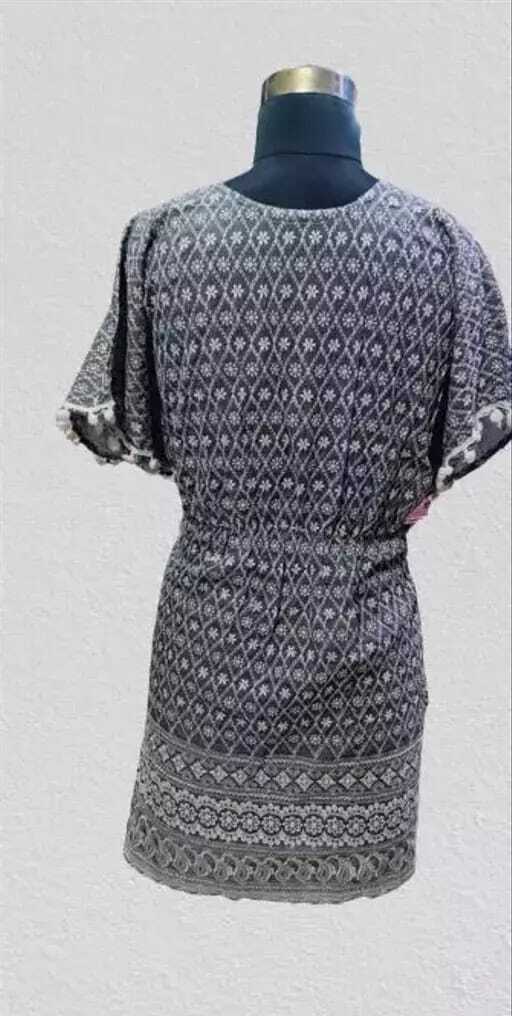 PAVONINE Grey Color Embroidery Kaftan Dress For Women - Distacart