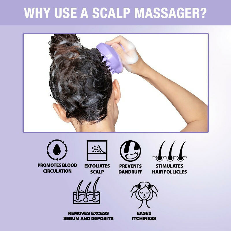 Nykaa Naturals Scalp Massager Brush For Blood Circulation & Natural Hair Growth - Lavender