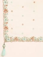 House of Panchhi Sea Green Net Sequins and Zarkan embroidery Lehenga choli & Dupatta