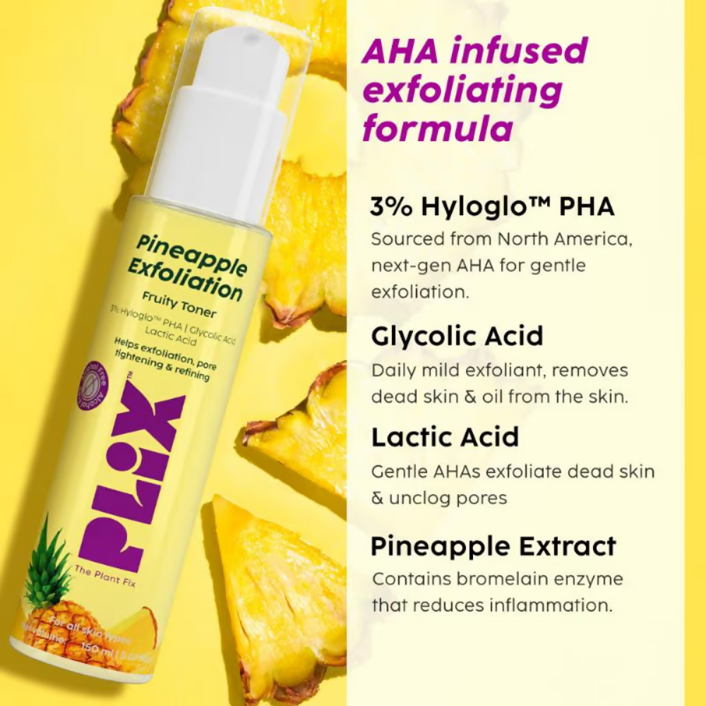 PLIX The Plant Fix Pineapple Depigmentation Regime With Toner, Cleanser & Moisturizer