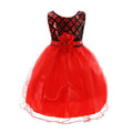 Asmaani Baby Girl's Black & Red Colour Satin A-Line Maxi Full Length Dress (AS-DRESS-22082)