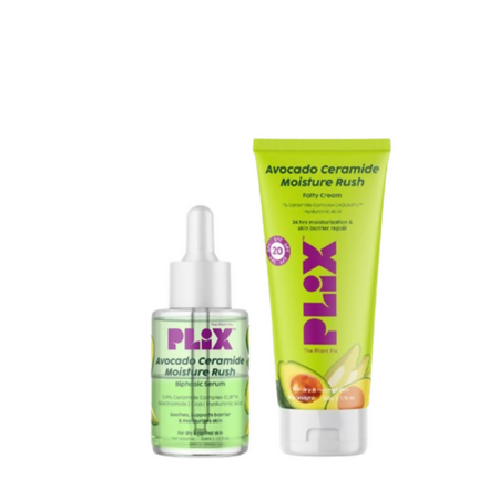 PLIX The Plant Fix Avocado Ceramide Moisture Rush Skincare Duo - Serum & Cream