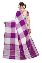 Vamika Wine Cotton Silk Weaving Saree (Gamma Checks Wine) - Distacart
