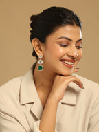 Nuyug Emerald Drop Anti Tarnish Sparkle Earrings - Distacart