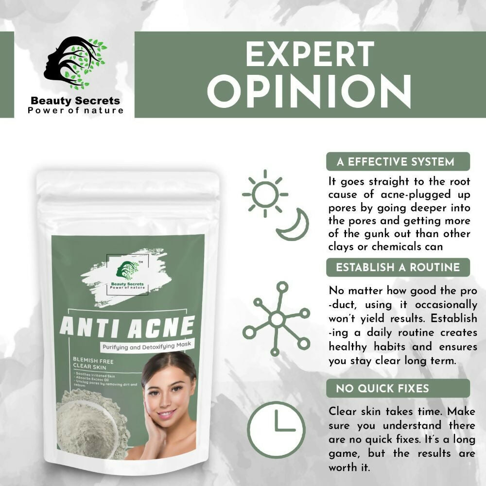 Beauty Secrets Anti Acne Face Mask - Distacart
