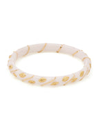 Ruby Raang White Traditional Bangle