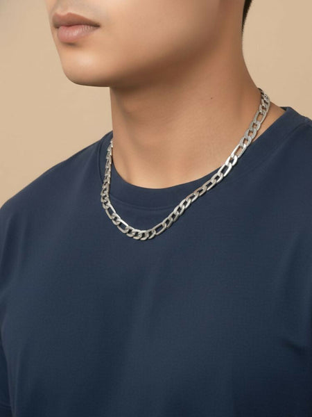 NVR Men's Silver Toned Stainless Steel Chain