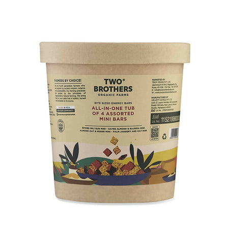 Two Brothers Organic Farms All-in-One Tub of Assorted Mini Bars-20 Minis