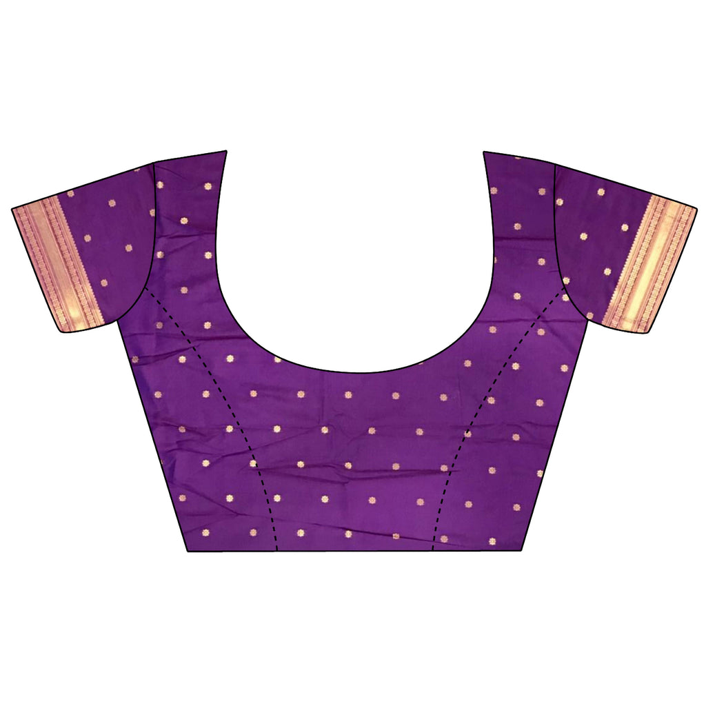 Joban Fashion Purple Banarasi Soft Silk Woven Saree - Distacart