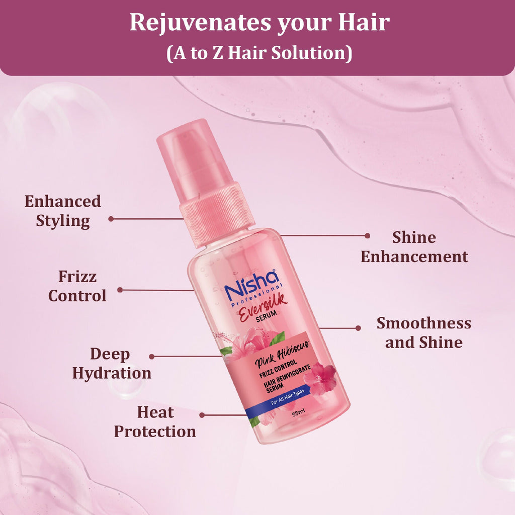 Nisha Hair Serum Eversilk Pink Hibiscus Serum - Distacart