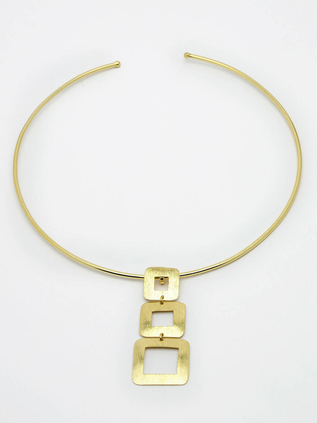 NVR Women Gold-Polished Circular Choker Necklace