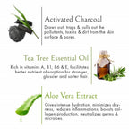 Wow Skin Science Charcoal + Glycolic Acid Detoxifying Face Wash for Oil Control + Gentle Exfoliation with Tea Tree & Aloe