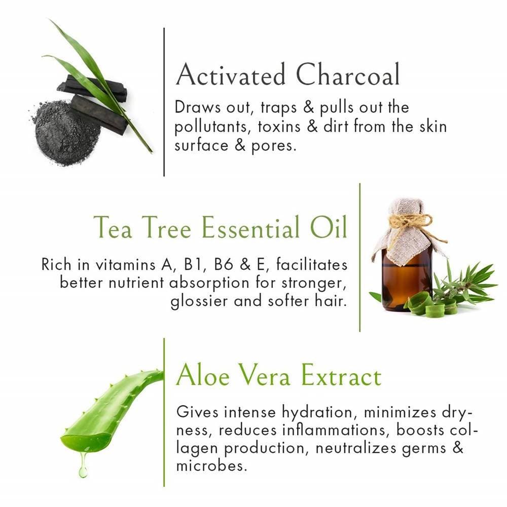 Wow Skin Science Charcoal + Glycolic Acid Detoxifying Face Wash for Oil Control + Gentle Exfoliation with Tea Tree & Aloe