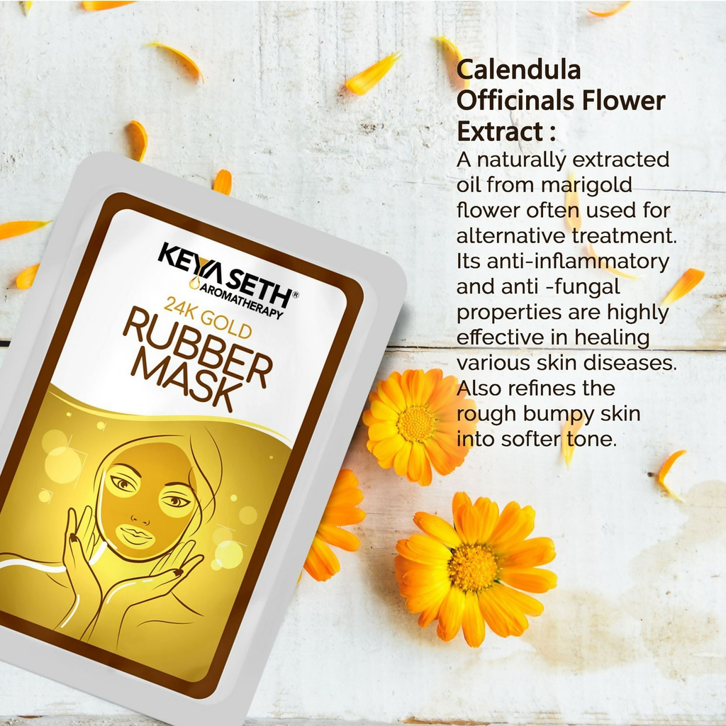 Keya Seth Aromatherapy 24k Gold Rubber Facial Mask - Distacart