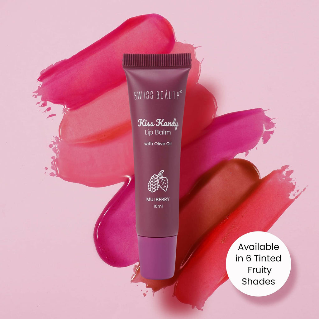Swiss Beauty Kiss Kandy Lip Balm with Olive Oil - Mulberry