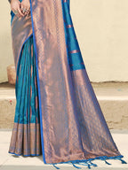 Shree Shyam Fashion Silk Blue Saree - Distacart